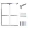 Transolid EBPT608010L-T-PC Eden 56-60-in W x 80-in H Semi-Frameless By-Pass Shower Door in Polished Chrome with Low Iron Glass