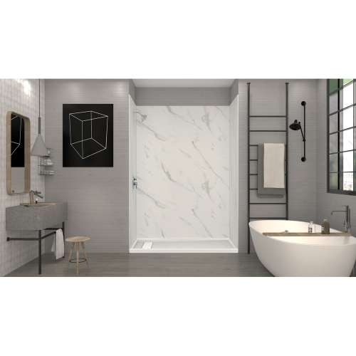 Transolid Expressions 48-in X 60-in X 96-in Glue to Wall Tub/Shower Wall Kit 