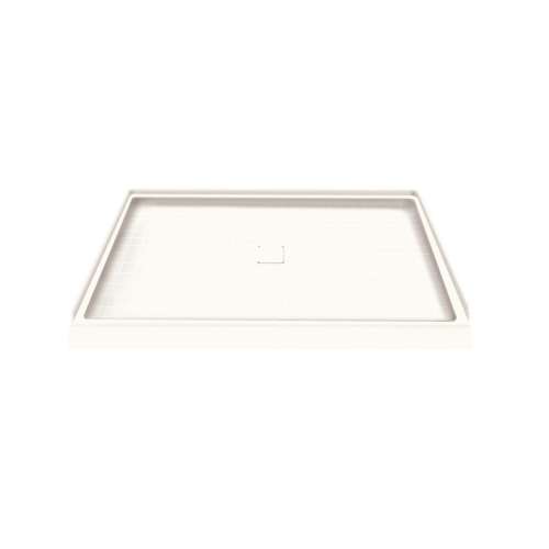 Transolid Solid Surface 48-in x 34-in Shower Base with Center Drain