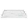 Transolid Solid Surface 60-in x 30-in Shower Base with Right Drain