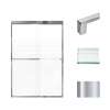 Transolid FBPT487008F-S-PC Frederick 45.75-47 in. W x 70 in. H Semi-Frameless Bypass Shower Door in Polished Chrome with Frosted Glass