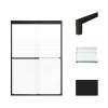 Transolid FBPT487008F-T-MB Frederick 45.75-47 in. W x 70 in. H Semi-Frameless Bypass Shower Door in Matte Black with Frosted Glass