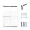 Transolid FBPT487008F-T-PC Frederick 45.75-47 in. W x 70 in. H Semi-Frameless Bypass Shower Door in Polished Chrome with Frosted Glass