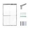 Transolid FBPT487608F-T-PC Frederick 45.75-47 in. W x 76 in. H Semi-Frameless Bypass Shower Door in Polished Chrome with Frosted Glass