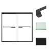 Transolid FBPT605808C-J-MB Frederick 57.75-59 in. W x 58 in. H Semi-Frameless Bypass Shower Door in Matte Black with Clear Glass