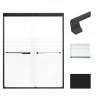 Transolid FBPT607608F-J-MB Frederick 57.75-59 in. W x 76 in. H Semi-Frameless Bypass Shower Door in Matte Black with Frosted Glass