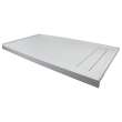 Transolid FLU6030R-39 Linear 60-in W x 30-in L Rectangular Shower Base with Right Hand Drain in Grey