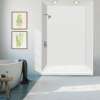 Transolid FLU6032L-31 Linear 60-in W x 32-in L Rectangular Shower Base with Left Hand Drain in White