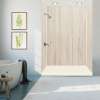 Transolid FLU6032L-32 Linear 60-in W x 32-in L Rectangular Shower Base with Left Hand Drain in Cameo