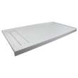 Transolid FLU6032L-39 Linear 60-in W x 32-in L Rectangular Shower Base with Left Hand Drain in Grey