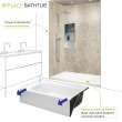 Transolid FLU6032L-31 Linear 60-in W x 32-in L Rectangular Shower Base with Left Hand Drain in White