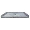 Transolid FTT6030C Ready to Tile 60-in L x 30-in W Shower Base with Center Drain in Dark Grey