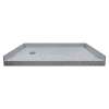 Transolid FTT6030L Ready to Tile 60-in L x 30-in W Shower Base with Left Hand Drain in Dark Grey