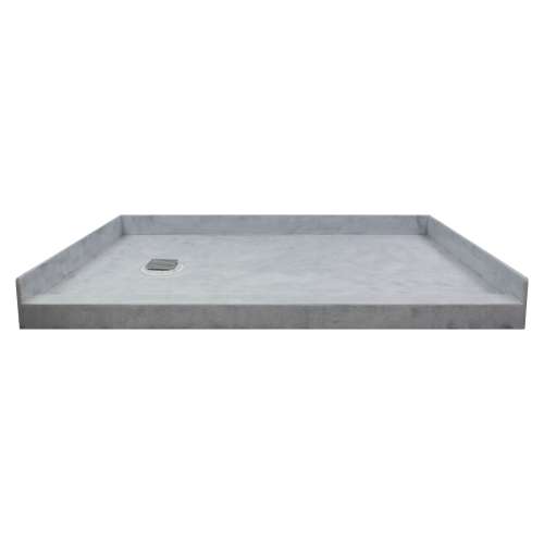 Transolid FTT6030L Ready to Tile 60-in L x 30-in W Shower Base with Left Hand Drain in Dark Grey