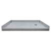 Transolid FTT6030R Ready to Tile 60-in L x 30-in W Shower Base with Right Hand Drain in Dark Grey