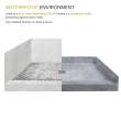 Transolid FTT6032C Ready to Tile 60-in L x 32-in W Shower Base with Center Drain in Dark Grey