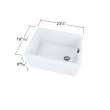 Transolid Fireclay Quinn 23.5-in Farmhouse Kitchen Sink Kit with Faucet, Grid, Strainer and Drain Installation Kit