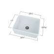 Transolid Fireclay Logan 23.5-in Farmhouse Kitchen Sink Kit with Faucet, Grid, Strainer and Drain Installation Kit