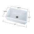 Transolid Fireclay Logan 30-in Farmhouse Kitchen Sink Kit with Faucet, Grid, Strainer and Drain Installation Kit