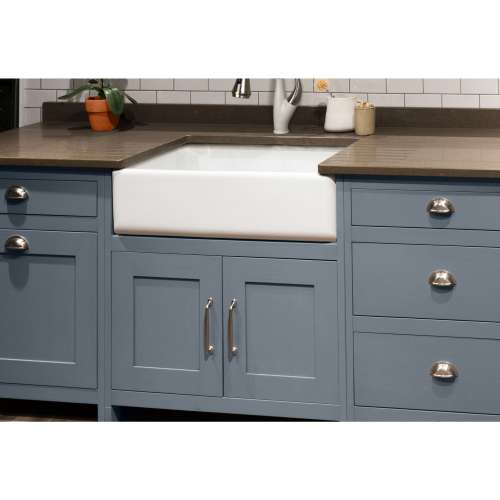 Transolid Porter 30in x 18in Undermount Single Bowl Farmhouse Fireclay Kitchen Sink, In White
