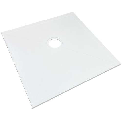 Transolid FW4747-31 Center Drain Ready to Tile Wet Floor Shower Base in White