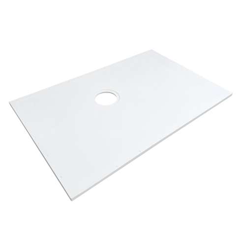 Transolid FW5535-31 Rear Center Drain Ready to Tile Wet Floor Shower Base in White
