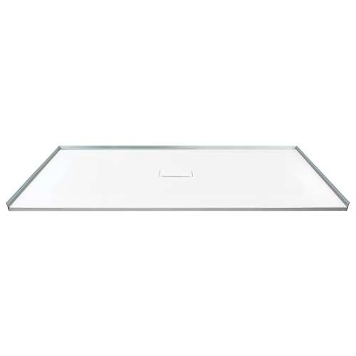Transolid FZS6340C-31 63-in L x 39.4-in Shower Base with Zero Threshold and Center Drain in White