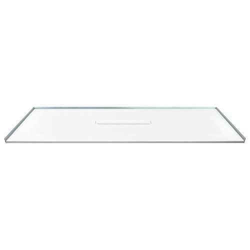 Transolid FZS7940C-31 79-in L x 40-in Shower Base with Zero Threshold and Center Drain in White
