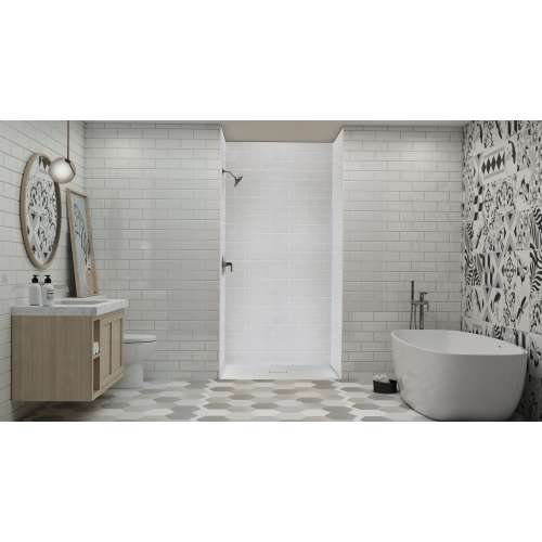 Transolid FZS5140C-39 51-in L x 40-in Shower Base with Zero Threshold and Center Drain in Grey