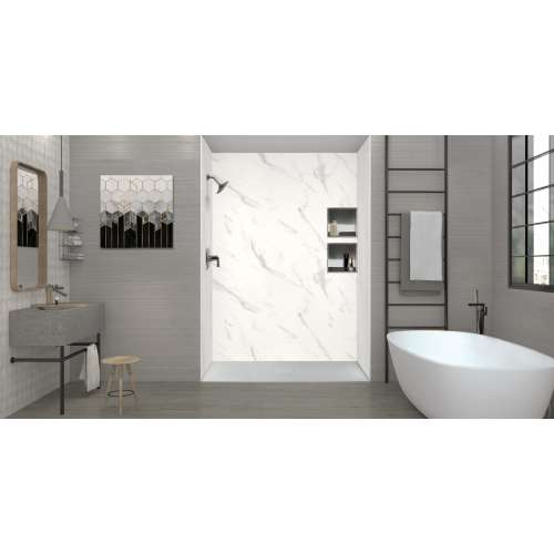 Transolid FZS6340C-39 63-in L x 39.4-in Shower Base with Zero Threshold and Center Drain in Grey