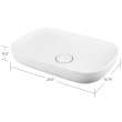 Transolid Franklin Vitreous China 23-in Rectangular Vessel Sink