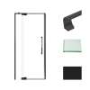 Transolid IPD367610C-J-MB Irene 32-36 in. W x 76 in. H Pivot Shower Door in Matte Black with Clear Glass