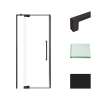 Transolid IPD367610C-S-MB Irene 32-36 in. W x 76 in. H Pivot Shower Door in Matte Black with Clear Glass