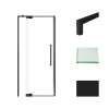 Transolid IPD367610C-T-MB Irene 32-36 in. W x 76 in. H Pivot Shower Door in Matte Black with Clear Glass