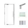 Transolid IPD367610C-T-PC Irene 32-36 in. W x 76 in. H Pivot Shower Door in Polished Chrome with Clear Glass