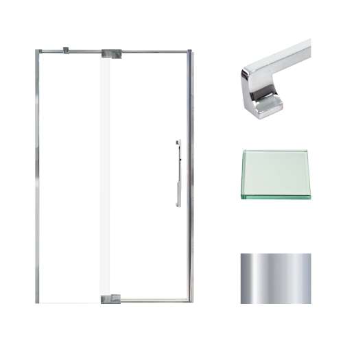 Transolid IPD487610C-J-PC Irene 44-48 in. W x 76 in. H Pivot Shower Door in Polished Chrome with Clear Glass