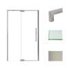 Transolid IPD487610C-R-BN Irene 44-48 in. W x 76 in. H Pivot Shower Door in Brushed Stainless with Clear Glass