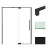 Transolid IPD607610C-S-MB Irene 56-60 in. W x 76 in. H Pivot Shower Door in Matte Black with Clear Glass
