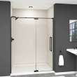 Transolid IPD607610C-T-MB Irene 56-60 in. W x 76 in. H Pivot Shower Door in Matte Black with Clear Glass