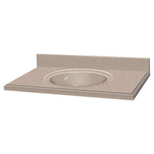 Transolid Decor Solid Surface 25-in x 22-in Vanity Top