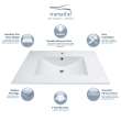 Transolid Juliette 37-in Vitreous China Vanity Top with Integrated Sink - Multiple Hole Configurations Available