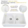 Transolid Fireclay Villa 32-in Farmhouse Kitchen Sink Kit with Faucet, Grids, Strainers and Drain Installation Kit