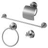Transolid Cara 4-Piece Bathroom Accessory Kit in Brushed Stainless