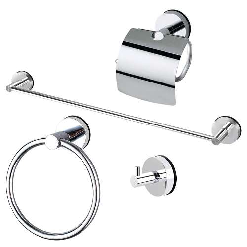 Transolid Cara 4-Piece Bathroom Accessory Kit in Polished Chrome