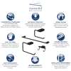 Transolid Maddox 4-Piece Bathroom Accessory Kit in Black