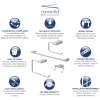 Transolid Maddox 4-Piece Bathroom Accessory Kit in Brushed Stainless