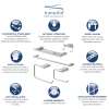 Transolid Maddox 5-Piece Bathroom Accessory Kit in Brushed Stainless