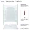 Transolid KCS-FLUN4834C-31 48-inx34-in Low Profile Shower Kit with Center Drain, White