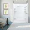 Transolid KAS-FLUN6032R-31 60-in x 32-in Low Profile Shower Kit with Right Hand Drain and Aging in Place Backerboards in White