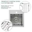 Transolid Diamond Sink Kit with Single Bowl, Magnetic Accessories Kit, and Drain Kit KKM-DTSB151710-M
